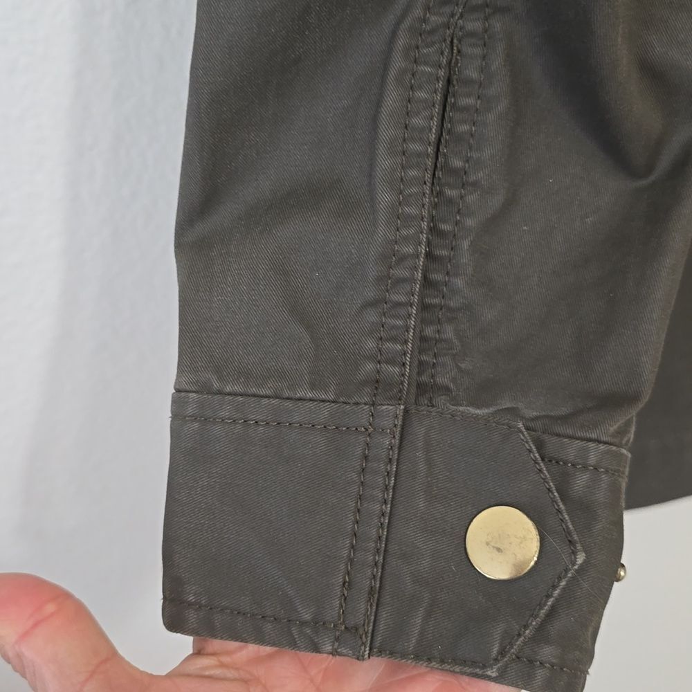 J. Crew Women's Olive Hooded Jacket S - Picture 4 of 9